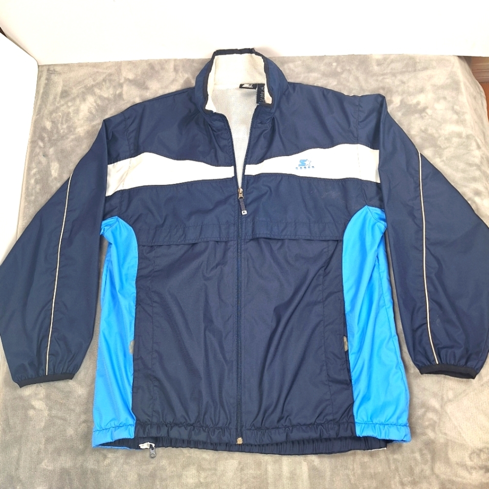 Starter Jacket Size L blue white